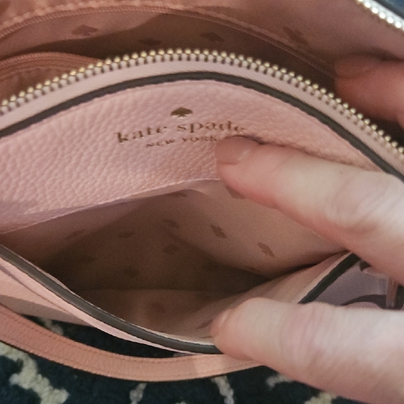 Kate Spade Blush Pink Pebbled Leather Tote Bag with Winged Design - Picture 6 of 7